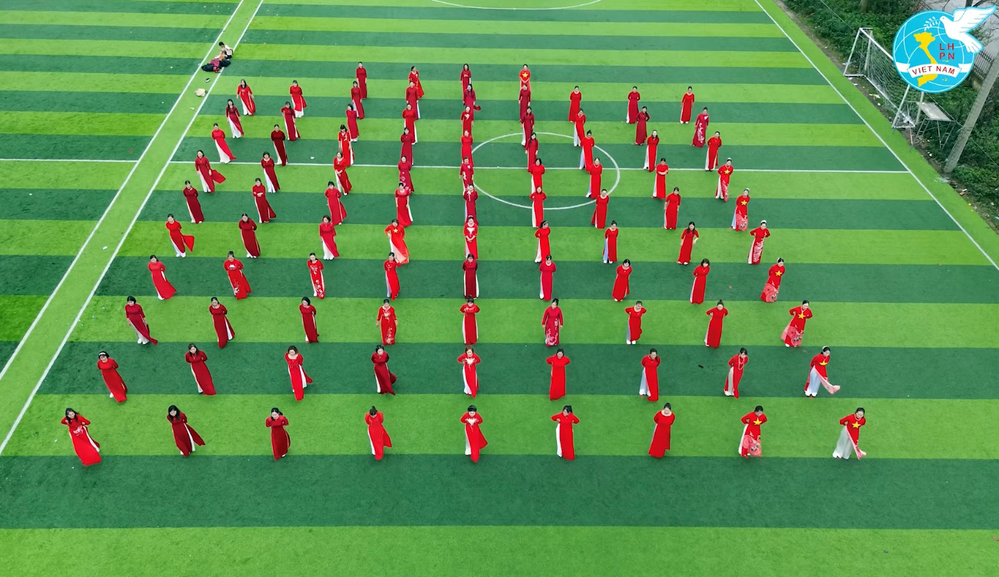 Hội LHPN phường đồng diễn dân vũ chào mừng bầu cử đại biểu Quốc hội và HĐND các cấp