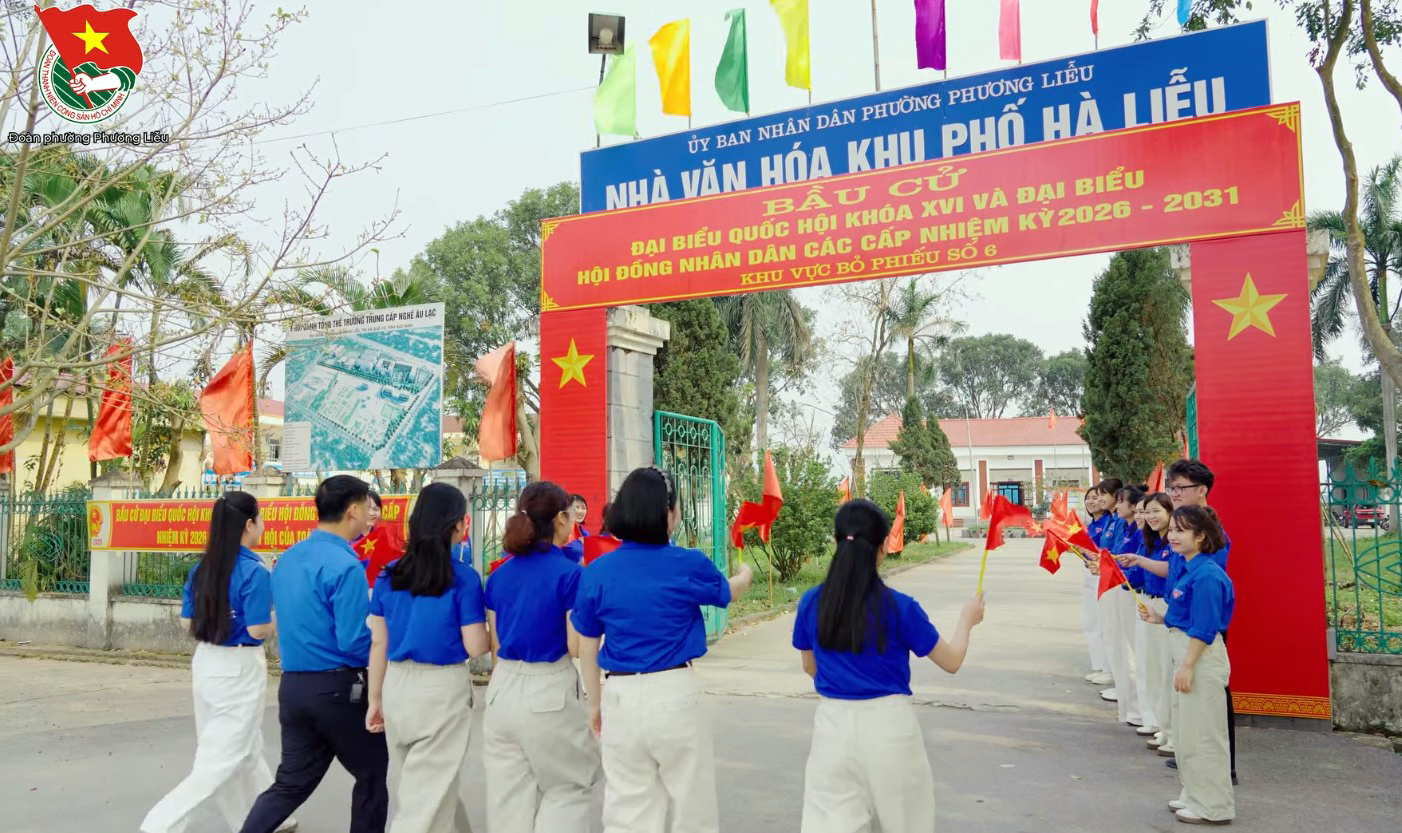 Thanh niên phường Phương Lương tích cực tham gia bầu cử